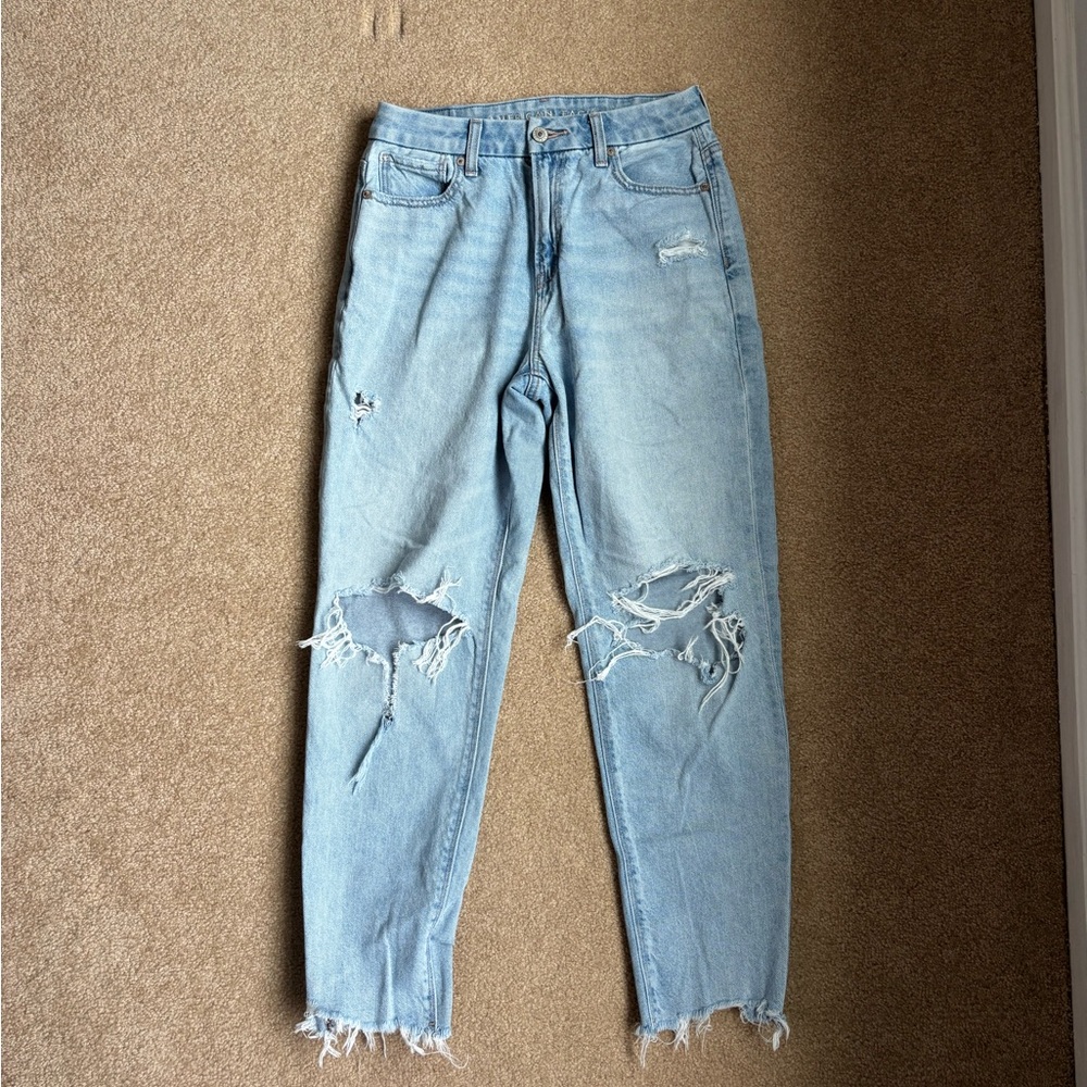 Distressed Light Blue Women's Jeans